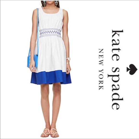 Kate Spade Smocked Poplin dress - Picture 6 of 8